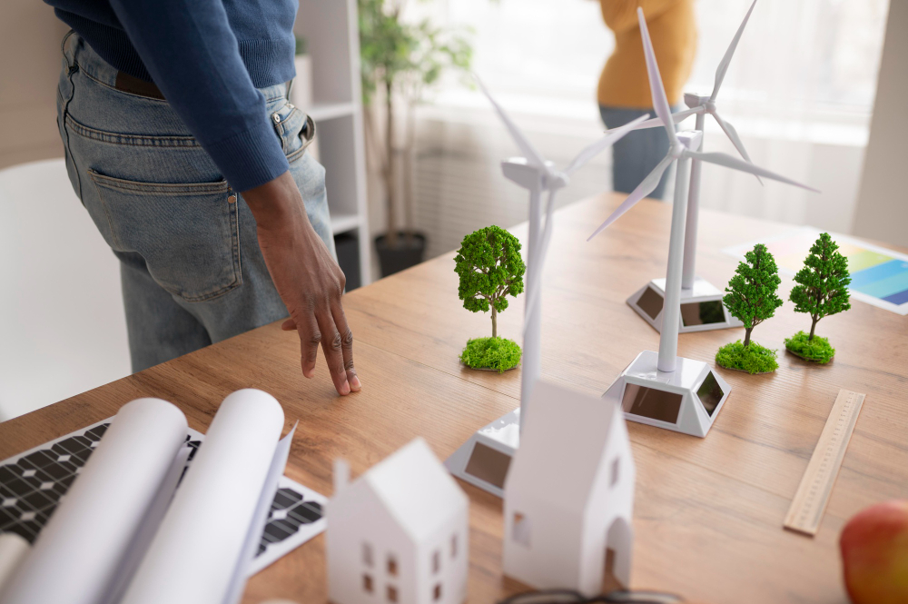 Techniciens posant des modules photovoltaïques sur une charpente