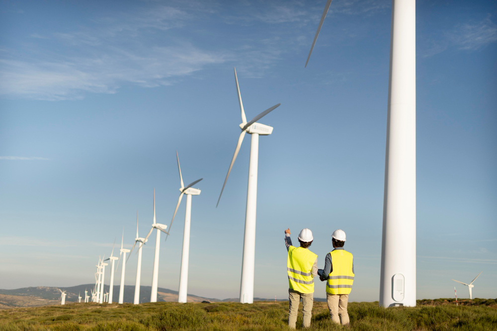 Levage d'un rotor d'éolienne à la grue sur un chantier agricole